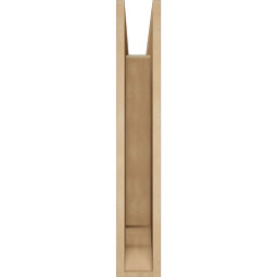 Ekena Millwork - BKTUR055X22X34THR01RCPR - Timberthane Faux Wood Thorton Style Bracket, Traditional Ends, 5 1/2"W x 22"D x 34"H, Primed Tan