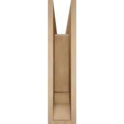 Ekena Millwork - BKTUR055X24X24THR01RCPR - Timberthane Faux Wood Thorton Style Bracket, Traditional Ends, 5 1/2"W x 24"D x 24"H, Primed Tan