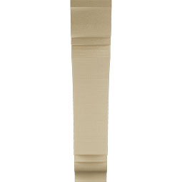 Ekena Millwork - BKTUR055X24X28THR01RCPR - Timberthane Faux Wood Thorton Style Bracket, Traditional Ends, 5 1/2"W x 24"D x 28"H, Primed Tan