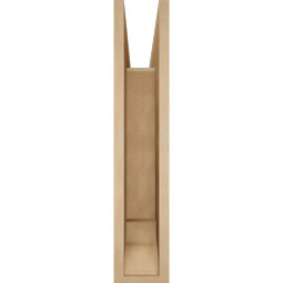 Ekena Millwork - BKTUR055X24X28THR01RCPR - Timberthane Faux Wood Thorton Style Bracket, Traditional Ends, 5 1/2"W x 24"D x 28"H, Primed Tan