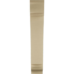 Ekena Millwork - BKTUR055X24X32THR01RCPR - Timberthane Faux Wood Thorton Style Bracket, Traditional Ends, 5 1/2"W x 24"D x 32"H, Primed Tan