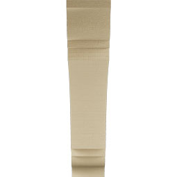 Ekena Millwork - BKTUR055X26X26THR01RCPR - Timberthane Faux Wood Thorton Style Bracket, Traditional Ends, 5 1/2"W x 26"D x 26"H, Primed Tan