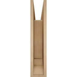 Ekena Millwork - BKTUR055X26X26THR01RCPR - Timberthane Faux Wood Thorton Style Bracket, Traditional Ends, 5 1/2"W x 26"D x 26"H, Primed Tan
