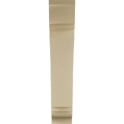 Ekena Millwork - BKTUR055X26X30THR01RCPR - Timberthane Faux Wood Thorton Style Bracket, Traditional Ends, 5 1/2"W x 26"D x 30"H, Primed Tan