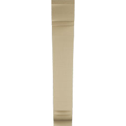 Ekena Millwork - BKTUR055X26X34THR01RCPR - Timberthane Faux Wood Thorton Style Bracket, Traditional Ends, 5 1/2"W x 26"D x 34"H, Primed Tan
