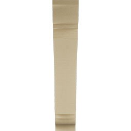 Ekena Millwork - BKTUR055X28X32THR01RCPR - Timberthane Faux Wood Thorton Style Bracket, Traditional Ends, 5 1/2"W x 28"D x 32"H, Primed Tan