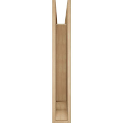 Ekena Millwork - BKTUR055X28X36THR01RCPR - Timberthane Faux Wood Thorton Style Bracket, Traditional Ends, 5 1/2"W x 28"D x 36"H, Primed Tan