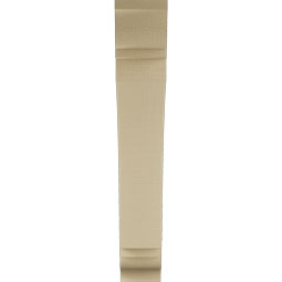 Ekena Millwork - BKTUR055X30X34THR01RCPR - Timberthane Faux Wood Thorton Style Bracket, Traditional Ends, 5 1/2"W x 30"D x 34"H, Primed Tan