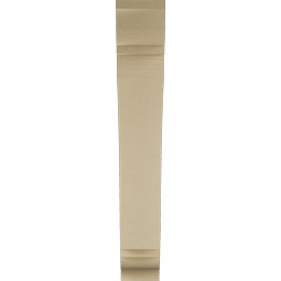 Ekena Millwork - BKTUR055X30X36THR01RCPR - Timberthane Faux Wood Thorton Style Bracket, Traditional Ends, 5 1/2"W x 30"D x 36"H, Primed Tan