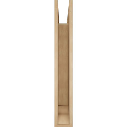 Ekena Millwork - BKTUR055X30X38THR01RCPR - Timberthane Faux Wood Thorton Style Bracket, Traditional Ends, 5 1/2"W x 30"D x 38"H, Primed Tan