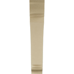 Ekena Millwork - BKTUR055X32X32THR01RCPR - Timberthane Faux Wood Thorton Style Bracket, Traditional Ends, 5 1/2"W x 32"D x 32"H, Primed Tan