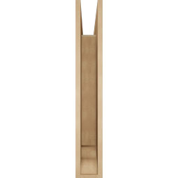 Ekena Millwork - BKTUR055X32X36THR01RCPR - Timberthane Faux Wood Thorton Style Bracket, Traditional Ends, 5 1/2"W x 32"D x 36"H, Primed Tan