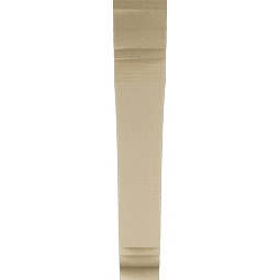 Ekena Millwork - BKTUR055X34X34THR01RCPR - Timberthane Faux Wood Thorton Style Bracket, Traditional Ends, 5 1/2"W x 34"D x 34"H, Primed Tan