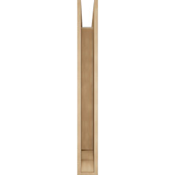 Ekena Millwork - BKTUR055X34X46THR01RCPR - Timberthane Faux Wood Thorton Style Bracket, Traditional Ends, 5 1/2"W x 34"D x 46"H, Primed Tan
