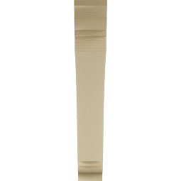 Ekena Millwork - BKTUR055X36X36THR01RCPR - Timberthane Faux Wood Thorton Style Bracket, Traditional Ends, 5 1/2"W x 36"D x 36"H, Primed Tan