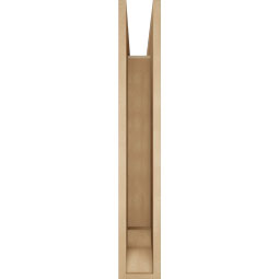 Ekena Millwork - BKTUR055X36X36THR01RCPR - Timberthane Faux Wood Thorton Style Bracket, Traditional Ends, 5 1/2"W x 36"D x 36"H, Primed Tan