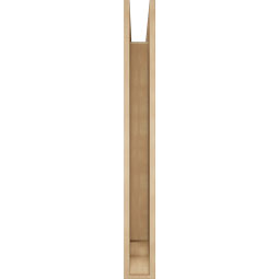 Ekena Millwork - BKTUR055X36X48THR01RCPR - Timberthane Faux Wood Thorton Style Bracket, Traditional Ends, 5 1/2"W x 36"D x 48"H, Primed Tan
