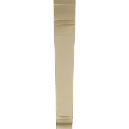 Ekena Millwork - BKTUR055X38X38THR01RCPR - Timberthane Faux Wood Thorton Style Bracket, Traditional Ends, 5 1/2"W x 38"D x 38"H, Primed Tan