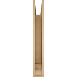 Ekena Millwork - BKTUR055X38X38THR01RCPR - Timberthane Faux Wood Thorton Style Bracket, Traditional Ends, 5 1/2"W x 38"D x 38"H, Primed Tan