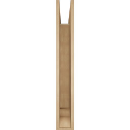 Ekena Millwork - BKTUR055X40X40THR01RCPR - Timberthane Faux Wood Thorton Style Bracket, Traditional Ends, 5 1/2"W x 40"D x 40"H, Primed Tan