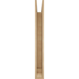 Ekena Millwork - BKTUR055X42X48THR01RCPR - Timberthane Faux Wood Thorton Style Bracket, Traditional Ends, 5 1/2"W x 42"D x 48"H, Primed Tan