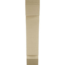 Ekena Millwork - BKTUR035X14X18THR06RCPR - Timberthane Faux Wood Thorton Style Bracket, Slat Ends, 3 1/2"W x 14"D x 18"H, Primed Tan