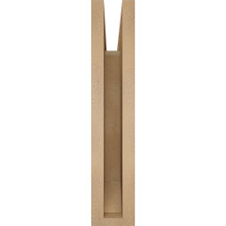 Ekena Millwork - BKTUR035X14X18THR06RCPR - Timberthane Faux Wood Thorton Style Bracket, Slat Ends, 3 1/2"W x 14"D x 18"H, Primed Tan