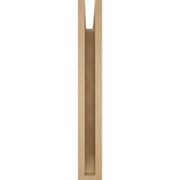 Ekena Millwork - BKTUR035X14X26THR06RCPR - Timberthane Faux Wood Thorton Style Bracket, Slat Ends, 3 1/2"W x 14"D x 26"H, Primed Tan