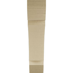 Ekena Millwork - BKTUR035X16X16THR06RCPR - Timberthane Faux Wood Thorton Style Bracket, Slat Ends, 3 1/2"W x 16"D x 16"H, Primed Tan