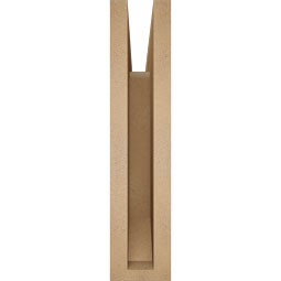 Ekena Millwork - BKTUR035X16X16THR06RCPR - Timberthane Faux Wood Thorton Style Bracket, Slat Ends, 3 1/2"W x 16"D x 16"H, Primed Tan