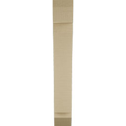 Ekena Millwork - BKTUR035X16X24THR06RCPR - Timberthane Faux Wood Thorton Style Bracket, Slat Ends, 3 1/2"W x 16"D x 24"H, Primed Tan