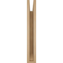 Ekena Millwork - BKTUR035X16X24THR06RCPR - Timberthane Faux Wood Thorton Style Bracket, Slat Ends, 3 1/2"W x 16"D x 24"H, Primed Tan