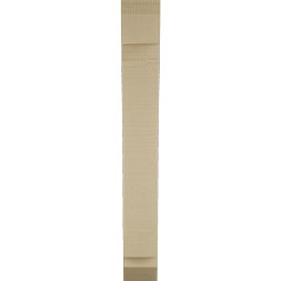 Ekena Millwork - BKTUR035X16X28THR06RCPR - Timberthane Faux Wood Thorton Style Bracket, Slat Ends, 3 1/2"W x 16"D x 28"H, Primed Tan