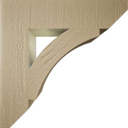 Ekena Millwork - BKTURTHR22 - Timberthane Rough Cedar Faux Wood Thorton Slat Bracket