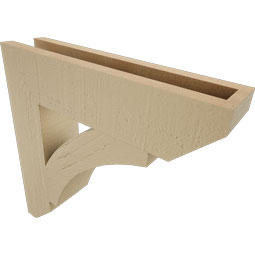 Ekena Millwork - BKTURTHR22 - Timberthane Rough Cedar Faux Wood Thorton Slat Bracket