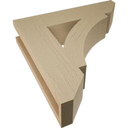 Ekena Millwork - BKTURTHR22 - Timberthane Rough Cedar Faux Wood Thorton Slat Bracket