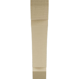 Ekena Millwork - BKTUR035X18X18THR06RCPR - Timberthane Faux Wood Thorton Style Bracket, Slat Ends, 3 1/2"W x 18"D x 18"H, Primed Tan