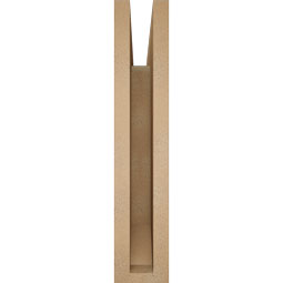 Ekena Millwork - BKTUR035X18X18THR06RCPR - Timberthane Faux Wood Thorton Style Bracket, Slat Ends, 3 1/2"W x 18"D x 18"H, Primed Tan