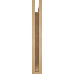 Ekena Millwork - BKTUR035X18X26THR06RCPR - Timberthane Faux Wood Thorton Style Bracket, Slat Ends, 3 1/2"W x 18"D x 26"H, Primed Tan