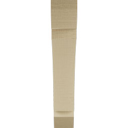 Ekena Millwork - BKTUR035X20X20THR06RCPR - Timberthane Faux Wood Thorton Style Bracket, Slat Ends, 3 1/2"W x 20"D x 20"H, Primed Tan