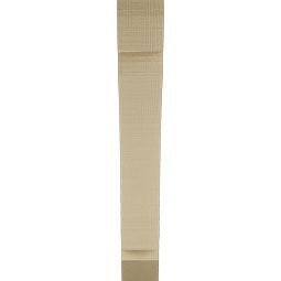 Ekena Millwork - BKTUR035X20X24THR06RCPR - Timberthane Faux Wood Thorton Style Bracket, Slat Ends, 3 1/2"W x 20"D x 24"H, Primed Tan