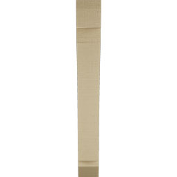 Ekena Millwork - BKTUR035X20X28THR06RCPR - Timberthane Faux Wood Thorton Style Bracket, Slat Ends, 3 1/2"W x 20"D x 28"H, Primed Tan