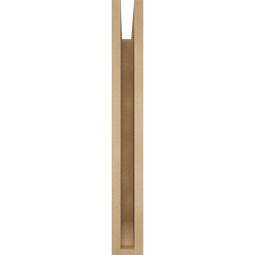 Ekena Millwork - BKTUR035X20X28THR06RCPR - Timberthane Faux Wood Thorton Style Bracket, Slat Ends, 3 1/2"W x 20"D x 28"H, Primed Tan