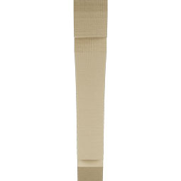 Ekena Millwork - BKTUR035X22X22THR06RCPR - Timberthane Faux Wood Thorton Style Bracket, Slat Ends, 3 1/2"W x 22"D x 22"H, Primed Tan