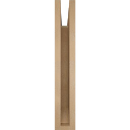 Ekena Millwork - BKTUR035X22X22THR06RCPR - Timberthane Faux Wood Thorton Style Bracket, Slat Ends, 3 1/2"W x 22"D x 22"H, Primed Tan