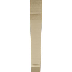 Ekena Millwork - BKTUR035X24X24THR06RCPR - Timberthane Faux Wood Thorton Style Bracket, Slat Ends, 3 1/2"W x 24"D x 24"H, Primed Tan