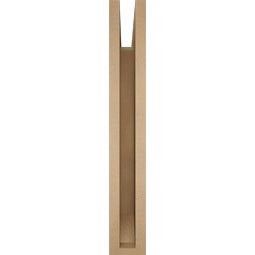 Ekena Millwork - BKTUR035X24X24THR06RCPR - Timberthane Faux Wood Thorton Style Bracket, Slat Ends, 3 1/2"W x 24"D x 24"H, Primed Tan