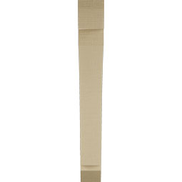 Ekena Millwork - BKTUR035X24X28THR06RCPR - Timberthane Faux Wood Thorton Style Bracket, Slat Ends, 3 1/2"W x 24"D x 28"H, Primed Tan