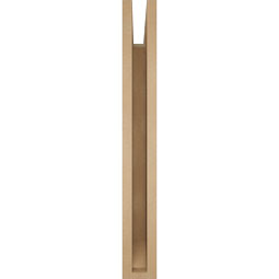 Ekena Millwork - BKTUR035X24X28THR06RCPR - Timberthane Faux Wood Thorton Style Bracket, Slat Ends, 3 1/2"W x 24"D x 28"H, Primed Tan