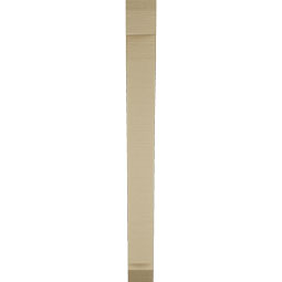 Ekena Millwork - BKTUR035X24X36THR06RCPR - Timberthane Faux Wood Thorton Style Bracket, Slat Ends, 3 1/2"W x 24"D x 36"H, Primed Tan